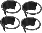 BUGUUYO 4pcs Speaker Waterproof Cover Car Parts Car Audio Accessories Vehicle Speaker Spacer Ring Adapter Audio Mounting Spacer Black Plastic