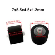 2pcs 7x5.5x4.5x1.2mm Pinch Rollers For Walkman Cassette Tape Deck Recorder Part