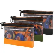 BESARME 3 Pcs 11.8" Clear Tool Pouch with Zipper Heavy-Duty Small Tool Bag Wa...
