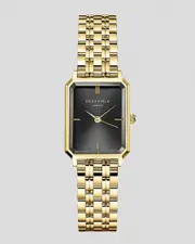 [Rosefield] Rosefield Girls' Octagon Xs Watch in Black/Gold One Size Black/Gold