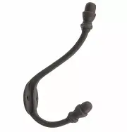 Zenith ROBE HOOK Hat Coat Decorative Classic Durable IRON, MATTE BLACK - 155mm
