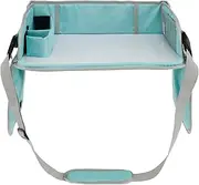 WhSunVo Car Seat Tray Enduring Kids Travel Tray Easy to Install Table with Adjustable Strap Portable Easy to Clean Car Seat Tray for Kids Travel Toddlers (green)