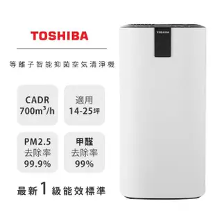 【TOSHIBA 東芝】等離子智能抑菌空氣清淨機 CAF-W116XTW+UV抗菌除臭空氣清淨機(獨家旗艦大+小超值組)