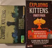 2x Exploding Kitty Games - Zombie Kittens - Exploding Kitties Party Pack