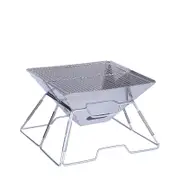 Fire Pit Charcoal BBQ Grill Camping Cooking Outdoor Portable Stainless Steel Stove
