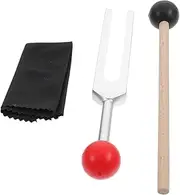 LRXIYODE 1 Set Tuning Fork Healing Tools for Chakra Meditation Includes Hammer Cleaning Cloth Durable Lightweight Sound Therapy Instrument
