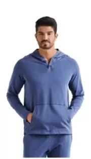 New Rhone Hoodie Pullover Blue S/P Men's A52