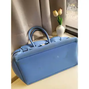 義大利 Save my bag 大款 粉藍色防水輕量手提包 托特包 筆電包 大容量精品包 防水極輕貴婦包 專櫃正品
