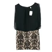 NWT AIDAN Aidan Mattox Chiffon Blouson Mini Dress Embroidered Sequins Size 10