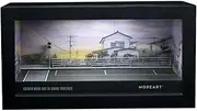 Perfeclan 1:64 Scale Parking Lot Backdrop Scene Model with Lighting, DIY Assembly Parking Scenery Backdrop for Model Cars, Style C
