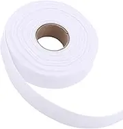 1 Inch Double Fold Bias Tape, Wide Fabric Sewing Tape Tape for Hemming Seaming Binding Piping Quilting (10 Yards, White)
