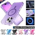 For iPhone 16 15 14 13 12 Pro Max Plus Case Magsafe PC TPU Shockproof Cover