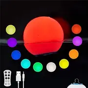 IP68 Rechargeable LED Floating Pool Light With RF Remote Color Changing Glowing Ball Dimmer Light for Yard Swimming Pool Pond Party Decoration Colorful Lightin