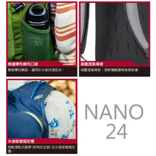 【美國 GREGORY】NANO 24 多功能減壓透氣背板休閒健行後背包/130763 黑林地迷彩