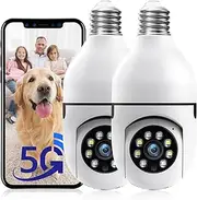 Outdoor Security Camera, 5G 2.4GHz WiFi Security Cameras Wireless for Home Security, Motion Detection, Color Night Vision, Siren Alarm, Camera