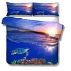 Doona Quilt Duvet Cover Set Single/Double/Queen/King Bed Linen Turtle Sea Blue