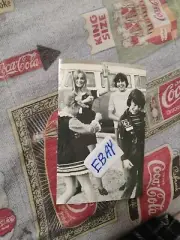 THE BRADY BUNCH BEHIND THE SCENES, SUSAN, MAUREEN, CHRIS & MIKE, 4X6 SEPIA PHOTO