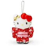 HELLO KITTY 凱蒂貓~日本SANRIO三麗鷗 HELLO KITTY絨毛吊飾-和服#30747