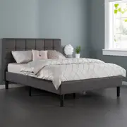 Zinus Bed Frame Classic Fabric Dark Grey Queen - Limited Stock