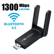 USB Wifi Adapter Dual Band 1300Mbps 802.11AC WiFi Dongle Bluetooth 4.2 USB Cards