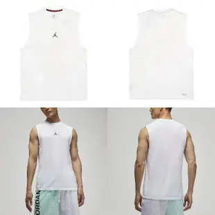 【NIKE 耐吉】背心 Jordan Sport Tank Top 男款 白 快乾 休閒 運動 基本款(DM1828-100)