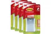 4 Pack Command Adhesive Sticky Nail Picture Hanger Wire-Backed Metal Pack 1 Hanger, 4 Strips And 2 Stabilizer Strips