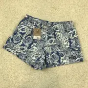 Patagonia Barely Baggies Shorts Womens Small Crash Endless Blue