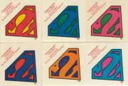LOIS AND CLARK 1995 SKYBOX COMPLETE TEMPORARY TATTOOS STICKER SET OF 6 TV CARD