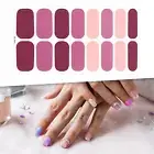 2x16x Gel Nail Stickers Cured Gel Nail Strips Nail Patches Full Wraps Nail