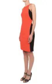 SABA Pencil dress (New with tag, Size : AU6, Color: Black/Orange combination)