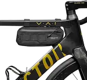 ALMSTHRE Compact Bike Frame Bag – Midnight Black | Weather-Resistant, Waterproof Zippers & Dual-Sided Access for Road, MTB, and Ebike Frames