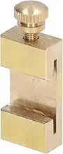 Leopacat Steel Rule Locator Block, Brass Scribing Stop Grates Ruler Positioning Limit Blocks Angle Line Block for Carpenters and Home Users Stops Fences Woodworking Scriber Equipment