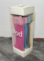 Apple iPOD Socks 2004 Accessory Knit First Gen iPod Mini Vintage 4 Piece Lot