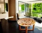 24" Natural Agate Stone Coffee Table Top Luxury Room Furniture Centerpiece Decor