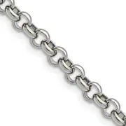 Stainless Steel Chisel Polished 6mm 36 Inch Rolo Chain