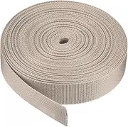 sourcing map Flat Nylon Webbing Strap 1 Inch 10 Yards Champagne for Backpack, Luggage-rack
