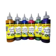 250ml Washable Kids Glitter Collection Poster Paint, Set of 6