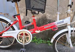 二手BAOLI (BL-986) 20吋6段 變速折疊親子腳踏車 子母車 帶娃帶小孩自行車 母子車 2人3人車~功能正常