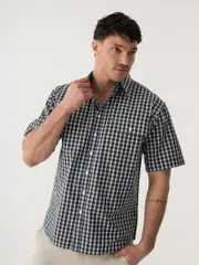 Bisley Short Sleeve Countryman Shirt Green Blue Check