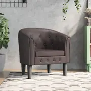 Tub Chair Living Room Lounge Chair Armchair Single Sofa Faux Leather vidaXL