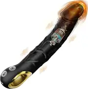 G Spot Vibrator Women Sex Toy, Big Black Dildo Vibrator Realistic Vibrating Dildo with Handle, Super Strong Vibrator Discreet Thick Curved Anal Toy Clitoral Adult Toys for Female Male Couple Gay