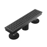 12 Inch Linear Shower Drain Matte Black, Rectangular Shower Floor Drain Kit 3...