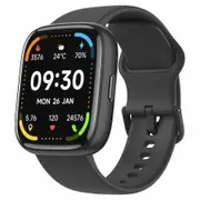 Smart Watch for Men Women,Alexa Built-in Smartwatch(Answer/Make Calls),1.83" HD Fitness Tracker,IP68 Waterproof 100+ Sport Mode Activity Tracker,iOS Android Compatible (Black)