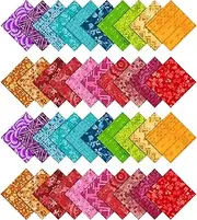 Soimoi Batik Print Precut 10-inch Cotton Fabric Quilting Squares Charm Pack DIY Patchwork Sewing Craft