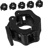 LOORGVEL 6pcs Barbell Snap Clip Weight Clips Barbell Clamp Weightlifting Bar Clamps Weight Lifting Accessories Barbell Lock Collars Dumbbell Clips Grips for Weight Lifting Abs Black