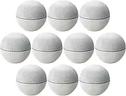 Set of 10 Temari Lid White Fabric [3.7 x 3.3 inches (9.5 x 8.5 cm)] Earth [Lid Facing]