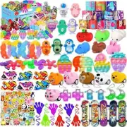 117 PCS Party Toys for Kids, Pop Fidget Toys, Treasure Box, Classroom Prizes