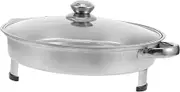 NOLITOY Stainless Steel Buffet Warmer with Lid Fish Storage Tray for Catering Weddings Parties Indoor Dining Easy to Clean Chafing Dish