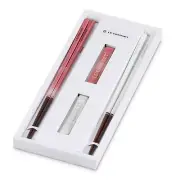 Le Creuset Chopstick & Chopstick Rest Set Rose Quartz White from Japan/gift