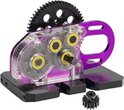 AMK Transparent 2Low Differential Gearbox 1/10 Scale LCG Transmission 2-Speed with Overdrive Gear Box for RC Crawler Axial SCX10 II Pro Capra Element Gspeed DIY Chassis (Purple)